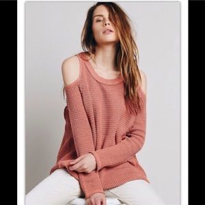Free People Sunrise Waffle Knit Sweater